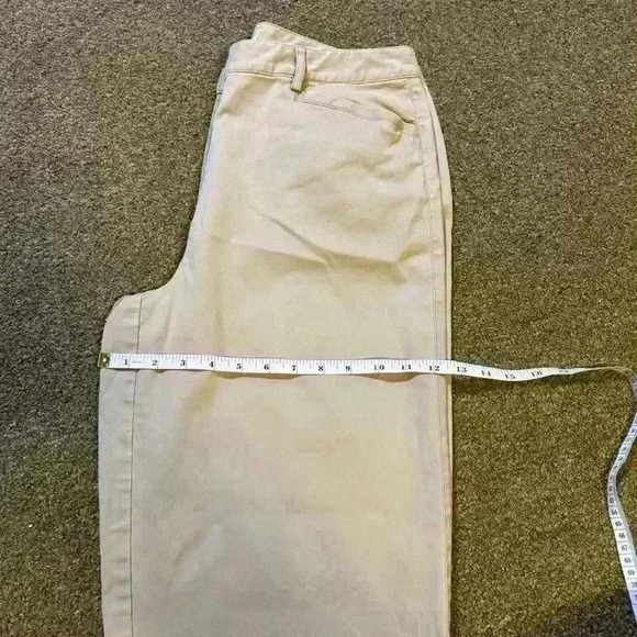 Vintage Talbots Straight Leg Stretch Khaki Pants Size 12 - Picture 6 of 11